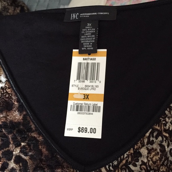 NWT I-N-C Santiago blouse/top - Picture 2 of 5